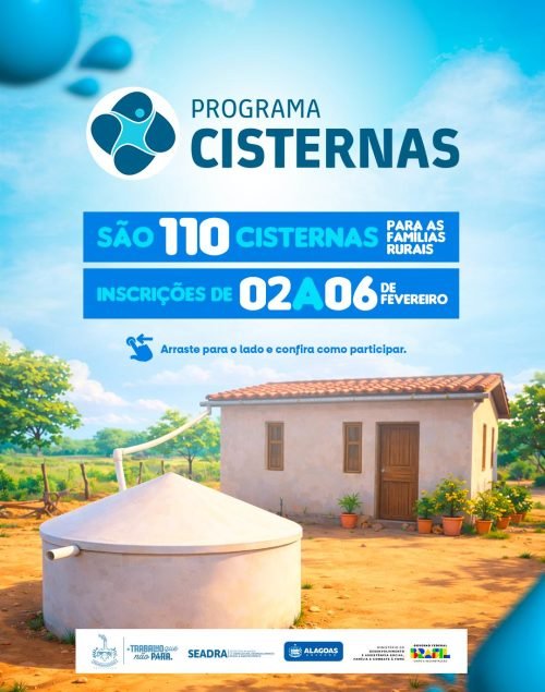 PREFEITURA DE DELMIRO GOUVEIA ANUNCIA ABERTURA DE INSCRIÇÕES PARA A INSTALAÇÃO DE MAIS DE 110 CISTERNAS