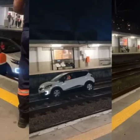 MOTORISTA ANDA COM CARRO EM TRILHOS E CIRCULAÇÃO É INTERROMPIDA