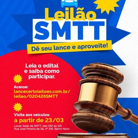 SMTT DE DELMIRO GOUVEIA LANÇA LEILÃO DE VEÍCULOS; SAIBA COMO PARTICIPAR