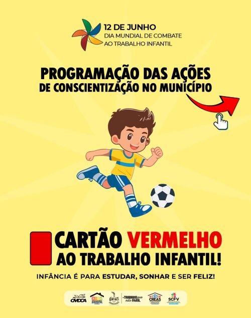 CARTÃO VERMELHO AO TRABALHO INFANTIL”: DELMIRO GOUVEIA PROMOVE SEMANA DE MOBILIZAÇÃO E CONSCIENTIZAÇÃO