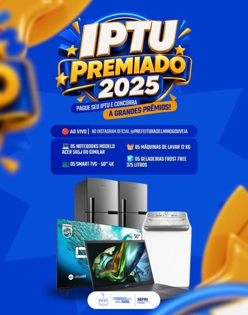 PREFEITURA DE DELMIRO GOUVEIA REALIZA SORTEIO DO IPTU PREMIADO 2025 E DIVULGA LISTA DE GANHADORES
