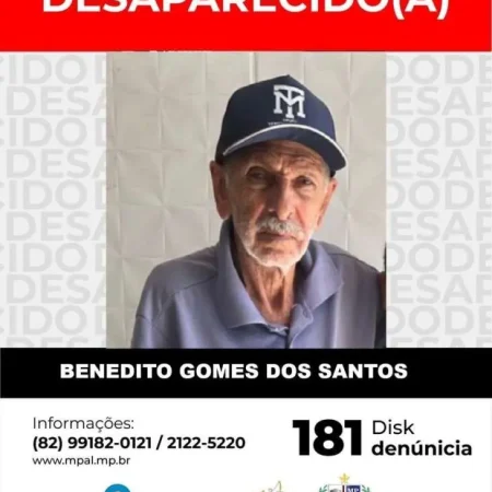 FAMÍLIA FAZ APELO POR IDOSO DESAPARECIDO HÁ QUASE UMA SEMANA EM DELMIRO GOUVEIA
