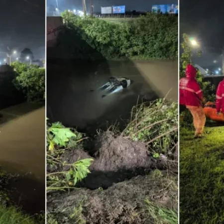 MULHER DESAPARECE APÓS CARRO CAIR EM RIO NO PARANÁ; HOMEM MORREU