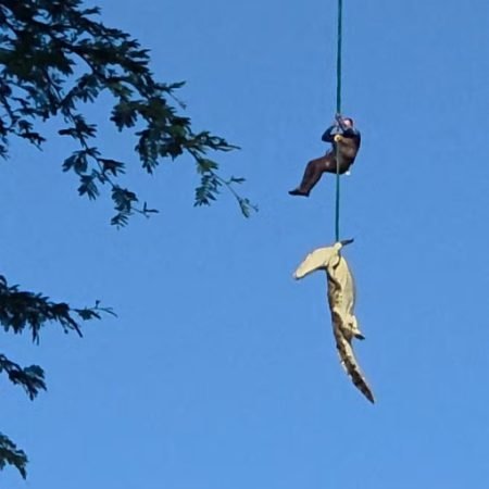 POLICIAL É IÇADO DE HELICÓPTERO COM CROCODILO QUE DEVOROU HOMEM