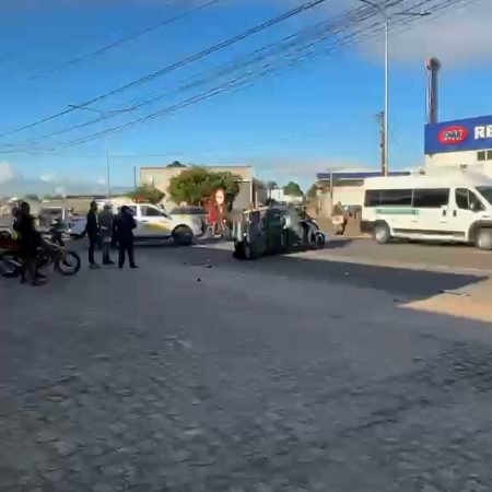 COLISÃO TERMINA COM CAPOTAMENTO EM AVENIDA