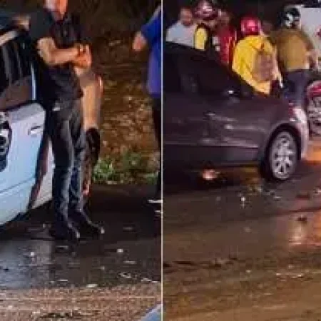 COLISÃO DESTRÓI CARROS E DEIXA FERIDOS PRÓXIMO A CAMPUS DA UFAL