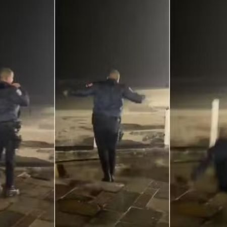 VÍDEO MOSTRA GUARDA CIVIL SENDO ENGOLIDO POR BURACO APÓS CALÇADA CEDER