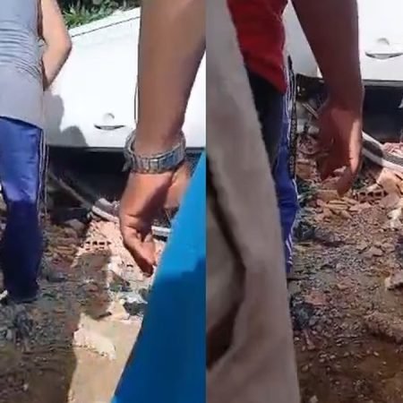 MOTORISTA FICA FERIDO APÓS CARRO CAPOTAR