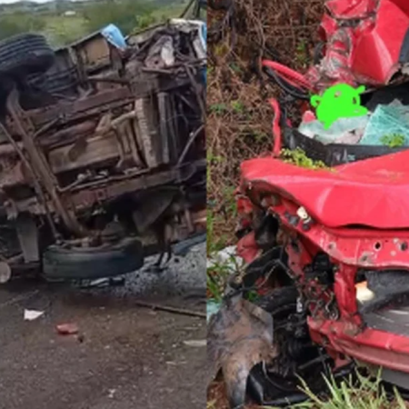 HOMEM MORRE EM ACIDENTE ENTRE CARRO E CARRETA EM SÃO JOSÉ DA TAPERA