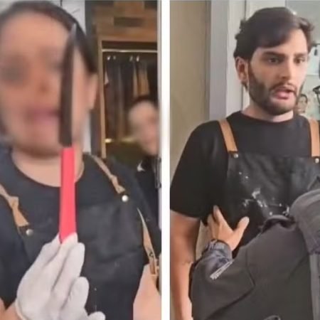 MULHER É PRESA AO DAR FACADA EM CABELEIREIRO POR NÃO GOSTAR DE CORTE DE CABELO: ‘MINHA FRANJA ESTÁ PARECENDO O CEBOLINHA