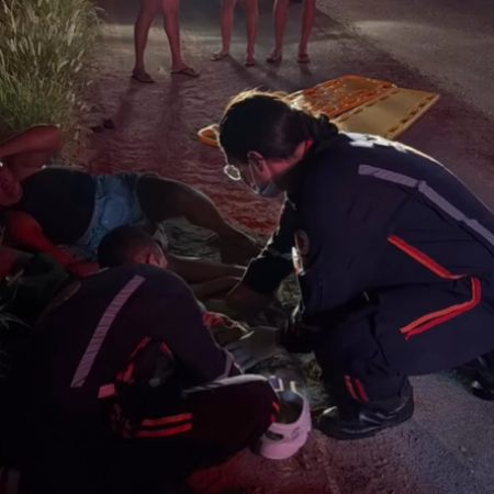 GRAVE ACIDENTE DE MOTO DEIXA DUAS MULHERES FERIDAS NA AL-145, EM DELMIRO GOUVEIA