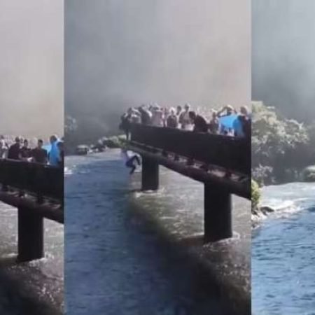 TURISTA QUE PULOU NAS CATARATAS DO IGUAÇU PARA PEGAR CELULAR É MULTADO EM QUASE R$ 8 MIL