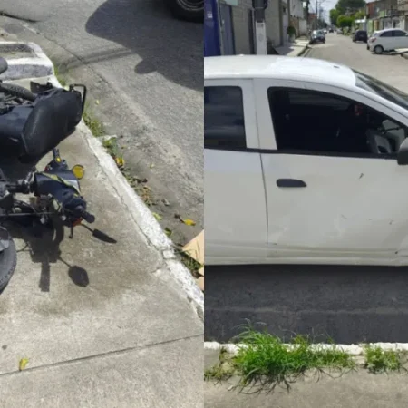 COLISÃO ENTRE CARRO E MOTO DEIXA DUAS PESSOAS FERIDAS NA CIDADE UNIVERSITÁRIA