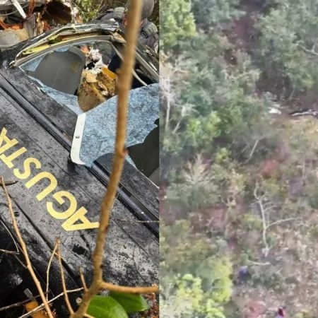 PM RESGATA TRÊS PESSOAS COM VIDA APÓS QUEDA DE HELICÓPTERO NO INTERIOR