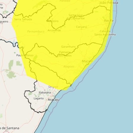 INMET: ALAGOAS TEM ALERTA DE CHUVAS INTENSAS ATÉ ESTA SEGUNDA-FEIRA (18)