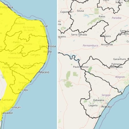 INMET DISPARA DOIS ALERTAS DE CHUVAS INTENSAS PARA ALAGOAS NESTA SEXTA-FEIRA (1º)