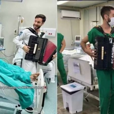 MÉDICO SANFONEIRO: UNIVERSITÁRIO TOCA PARA CONFORTAR PACIENTES INTERNADOS