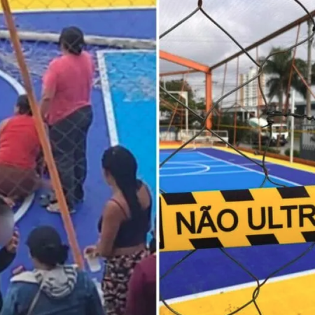 CRIANÇA FICA EM ESTADO GRAVE APÓS TRAVE CAIR E ATINGIR SUA CABEÇA EM QUADRA