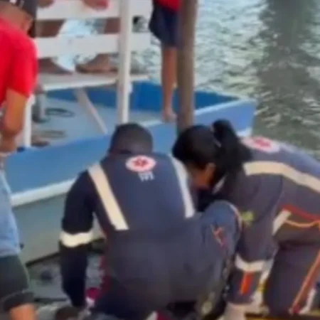 MULHER CAI DE PONTE NA BARRA DE SANTO ANTÔNIO E É SOCORRIDA PELO SAMU