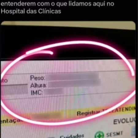 MÉDICO EXPÕE PRONTUÁRIO E IRONIZA PESO DE PACIENTE; HOSPITAL APONTA CONDUTA PRECONCEITUOSA