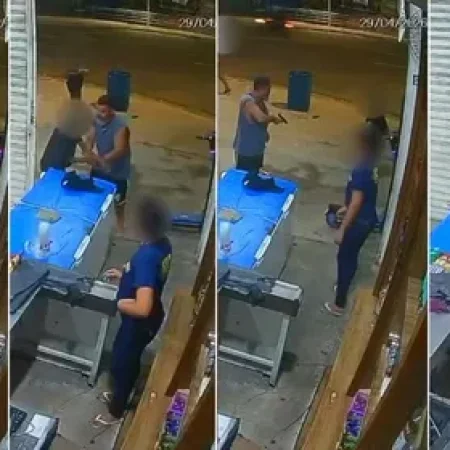 HOMEM PEGA ARMA DE POLICIAL E DISPARA EM ATENDENTE DURANTE BRIGA