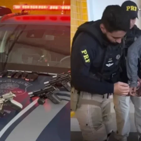 MULHER É PRESA COM SETE ARMAS EM ÔNIBUS