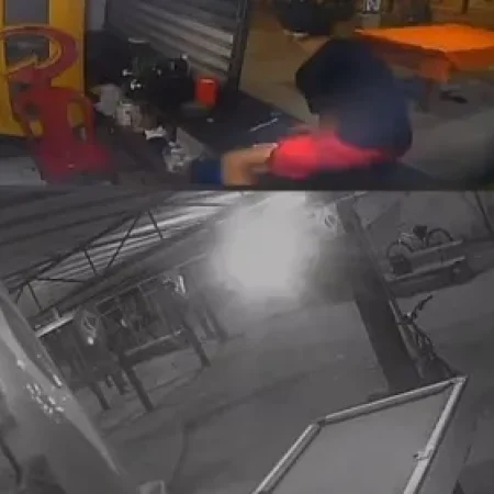 BRIGA ENTRE TORCEDORES É FLAGRADA POR CÂMERAS DE SEGURANÇA EM BAR