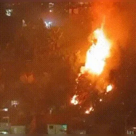 INCÊNDIO DE GRANDES PROPORÇÕES ATINGE MATA EM ENCOSTA