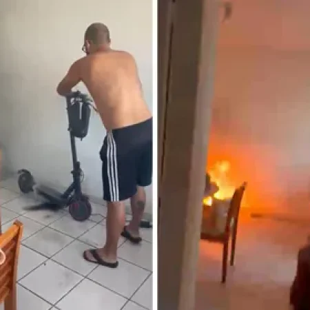 EXPLOSÃO DE PATINETE ELÉTRICO DENTRO DE APARTAMENTO ASSUSTA FAMÍLIA