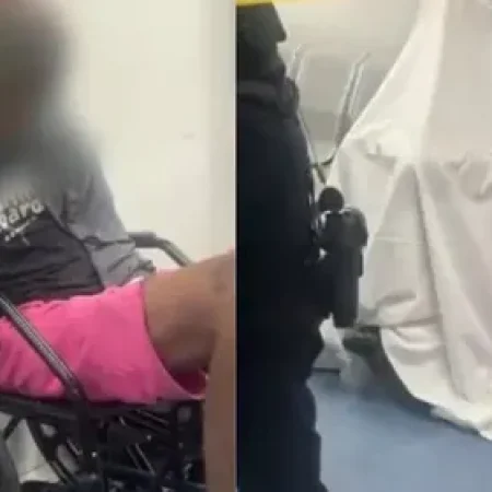 HOMEM MORRE SENTADO EM CADEIRA DE RODAS NA SALA DE ESPERA DE UPA