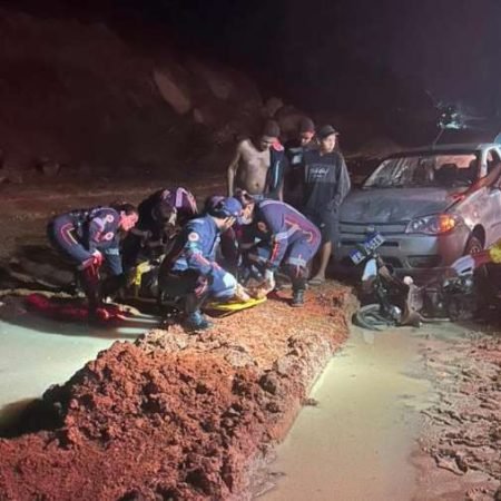COLISÃO ENTRE CARRO E MOTO DEIXA DOIS FERIDOS PRÓXIMO A ALDEIA