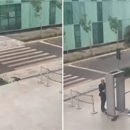 VENTANIA DERRUBA TENDAS E FAZ EQUIPES NA ÁREA EXTERNA DO STF CORREREM DURANTE JULGAMENTO