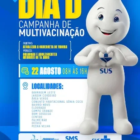 DELMIRO GOUVEIA/AL REALIZA DIA D DA CAMPANHA DE MULTIVACINAÇÃO NESTE SÁBADO 