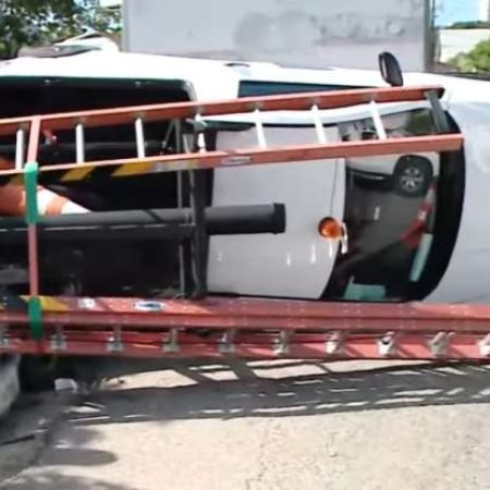 VEÍCULO DA EQUATORIAL TOMBA APÓS SER ATINGIDO POR PICAPE; VIDEO